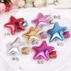 High-gloss pu leather Big star Korean version diy children's hair accessory material, handcrafted hair clips, butterfly hair band accessories, without clips. Specification image
