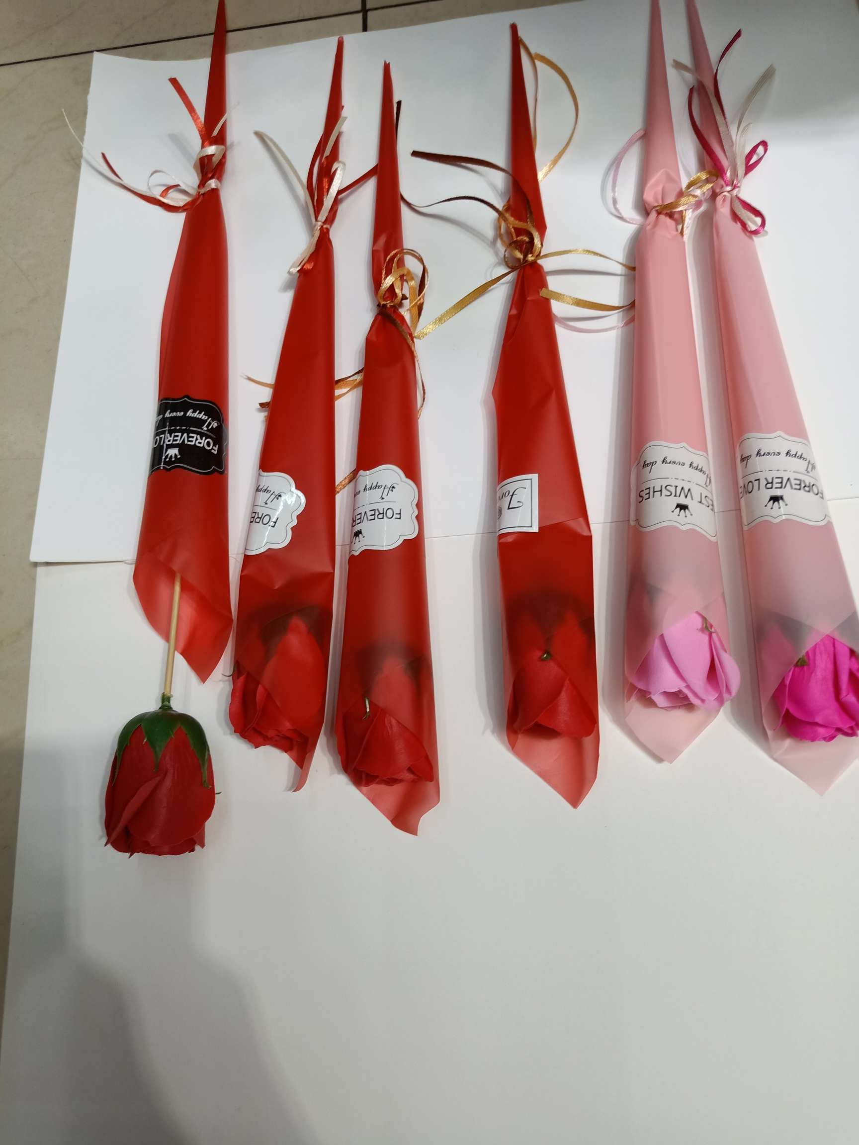 Boda jabón flores novia mano ramo flores día de los seres queridos rosa única rosa Item Picture