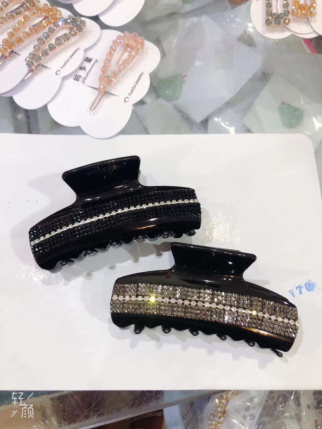 高奢鲨鱼夹发卡 发饰头饰一体 时尚简约发圈 发夹女士饰品 美发造型必备品