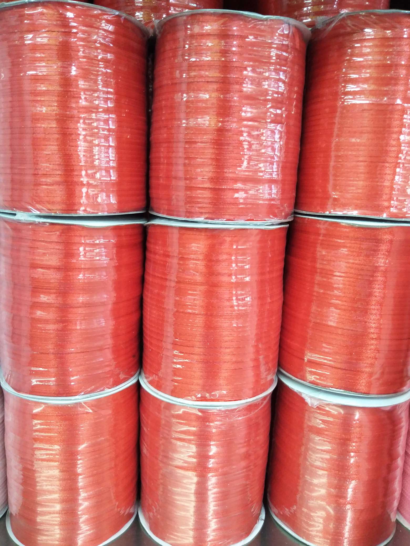 0.3cm bright red ribbon, 3-inch ribbon, 880 yards per roll, multi-purpose gift packaging ribbon Specification image