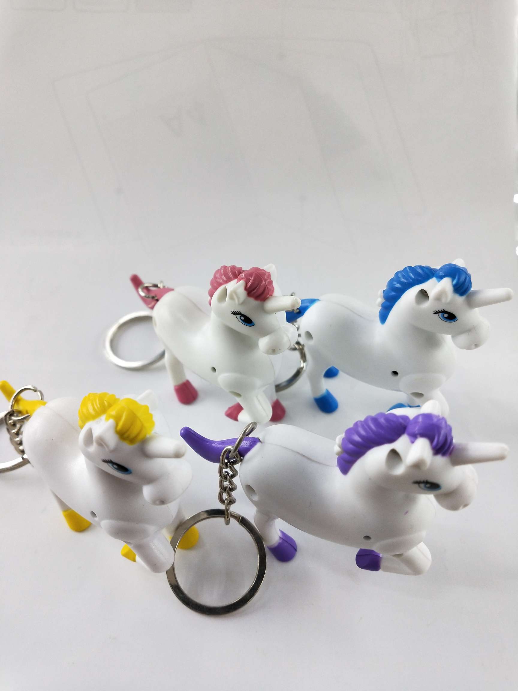 Jianqing No. 1 Unicorn Shining and Sounding Keychain Pendant Accessory Small Pendant Wholesale 01 details Picture