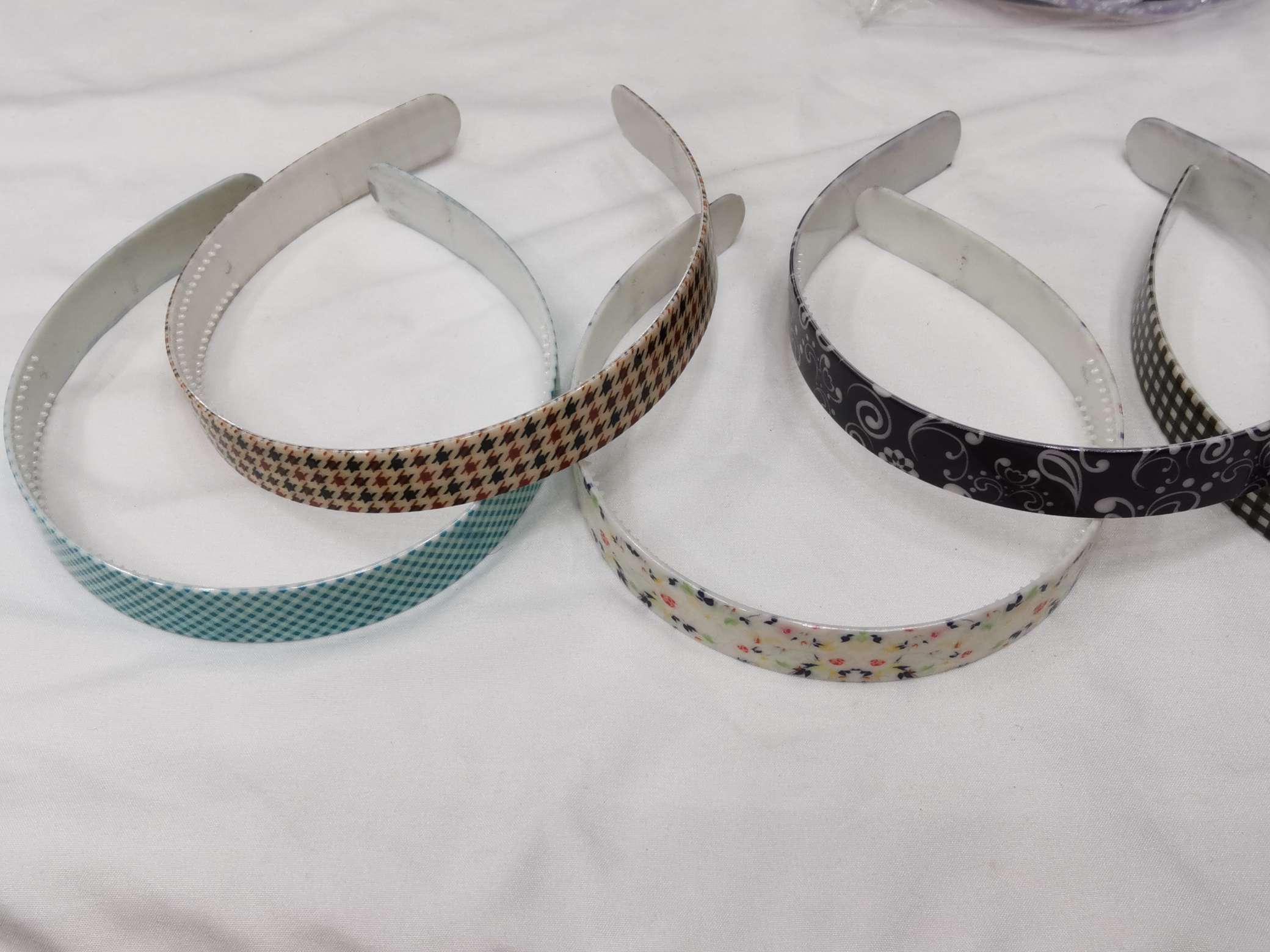 Japanese and Korean hair hoop plaid floral retro forest system simple pressure hair out headband