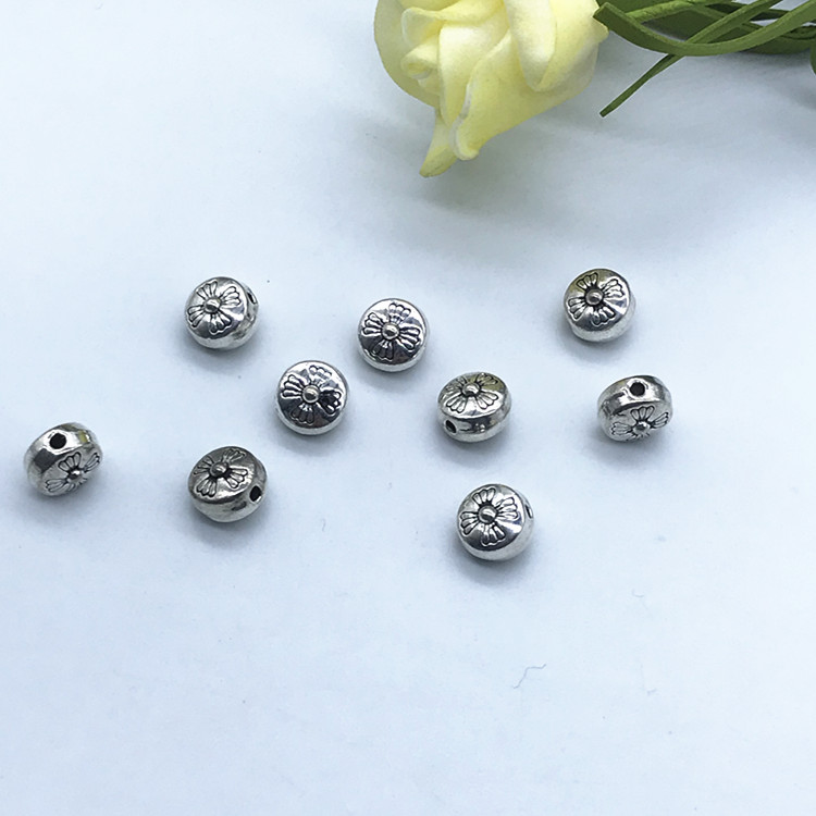diy patterned alloy loose bead bracelet necklace spacer beads Specification image