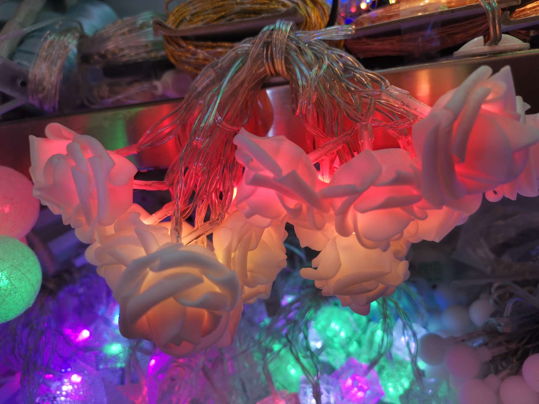 Colorful rose lamp