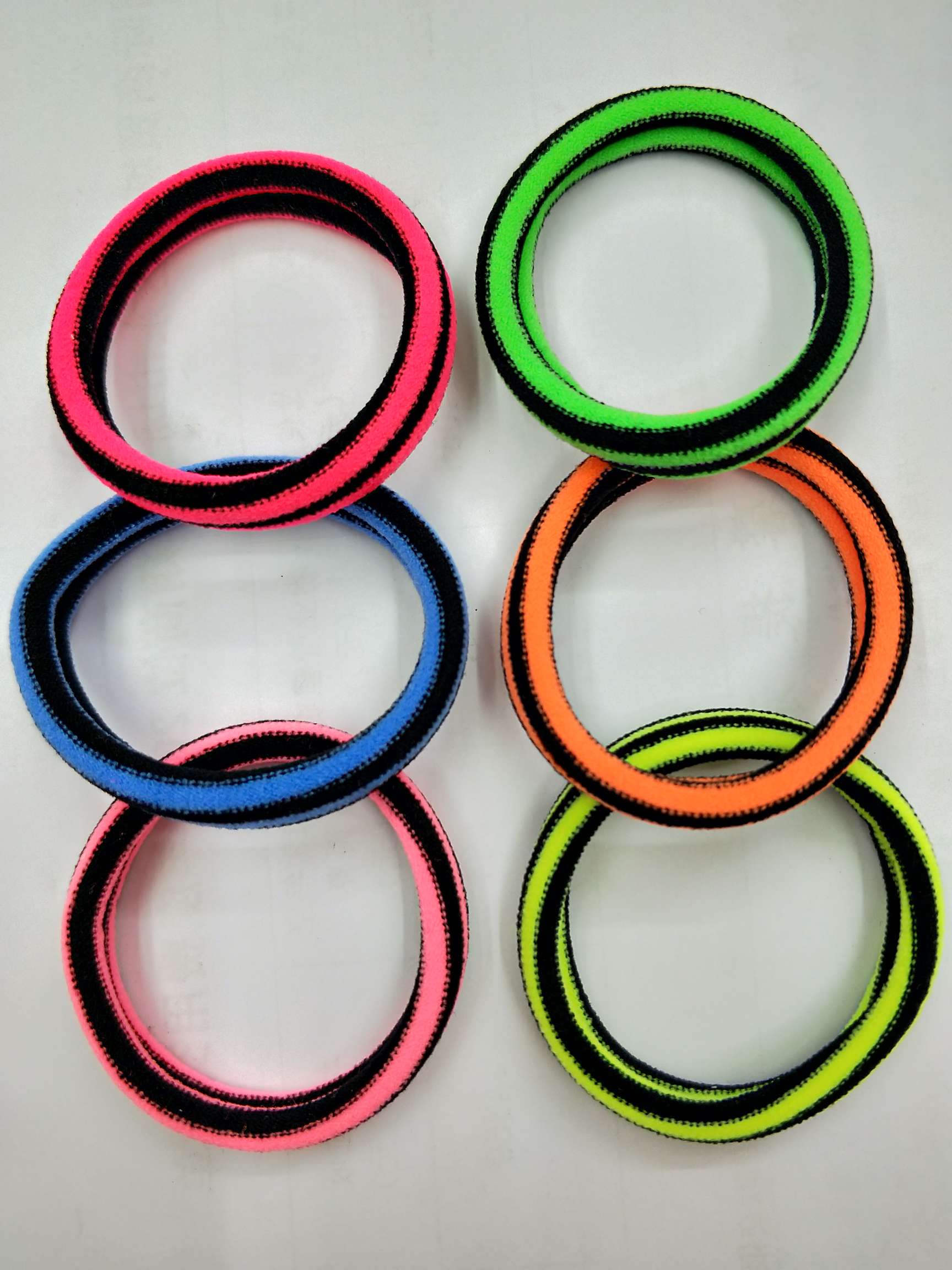 Nylon high stretch striped rubber bands, 96 packages, starting quantity 200 packages thumbnail
