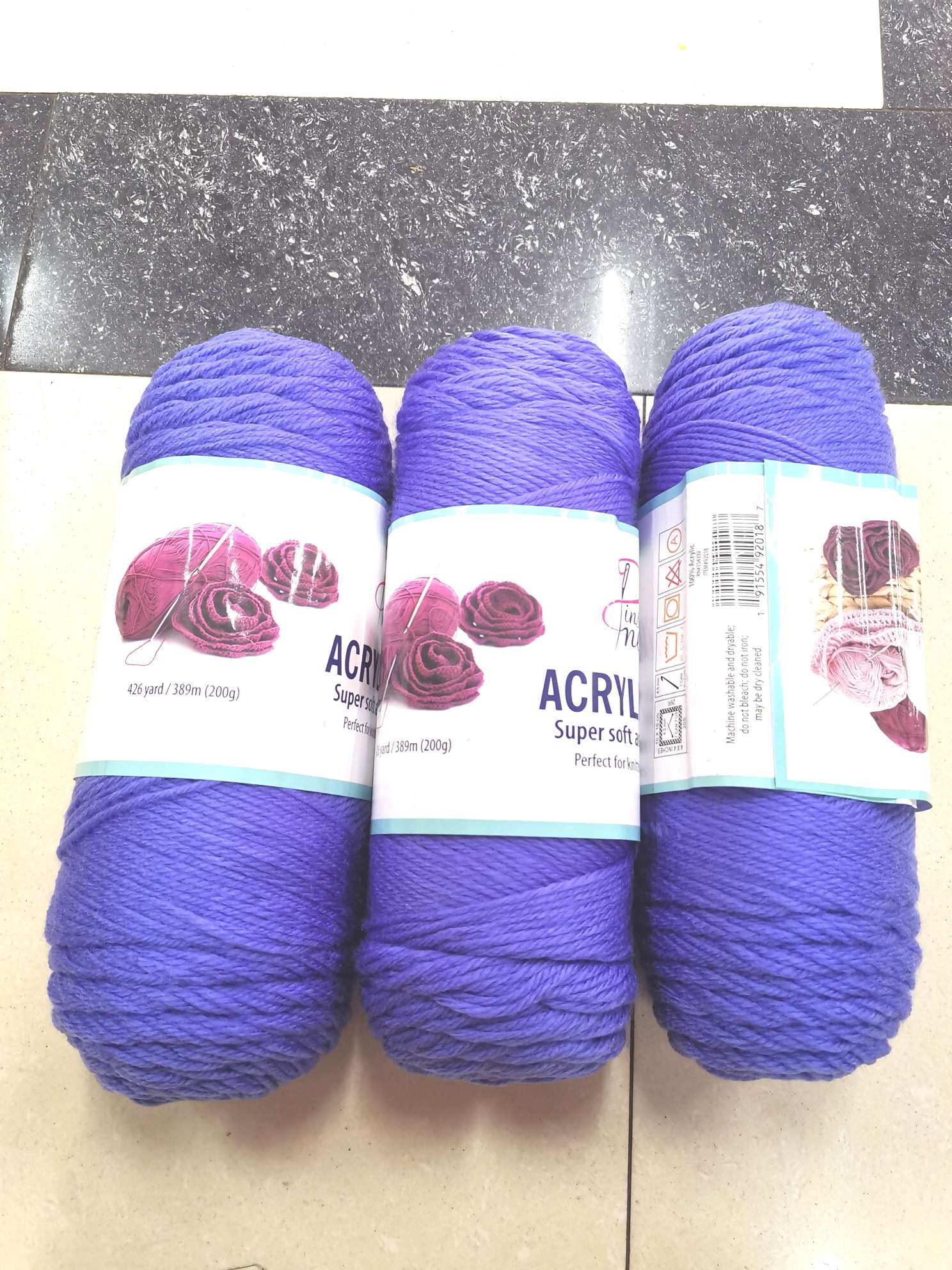 100% acrylic yarn for foreign trade export, acrylic coarse yarn, foreign trade pelletizing yarn, four-strand yarn Item Picture