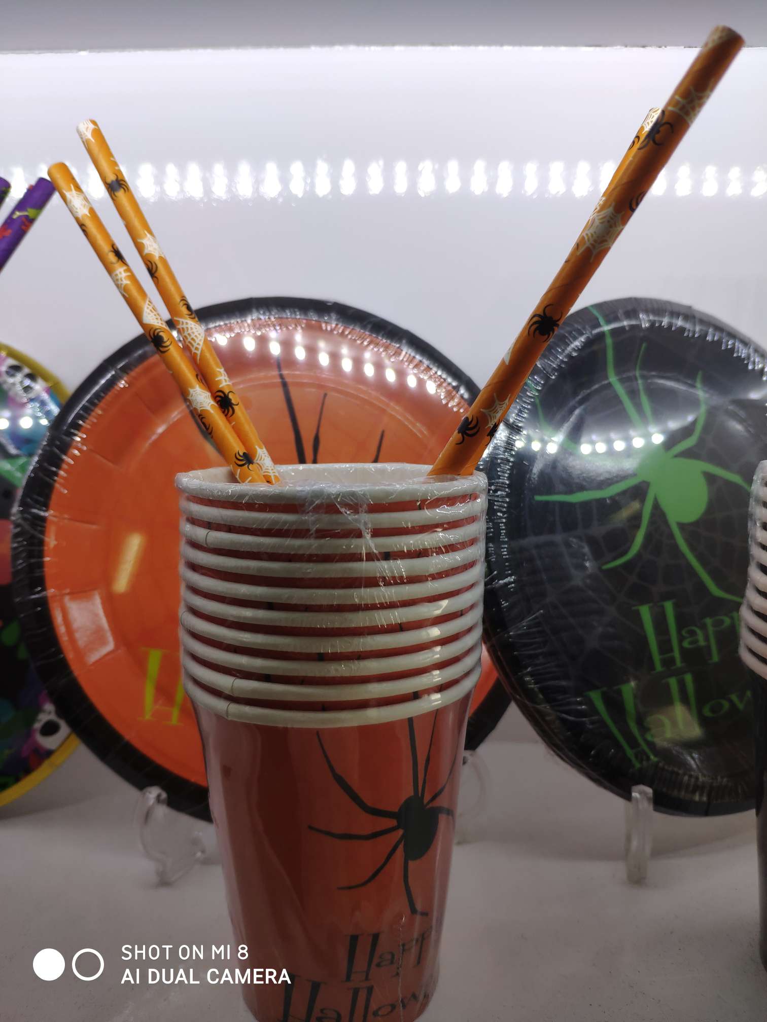 Black spider cup with orange bottom thumbnail