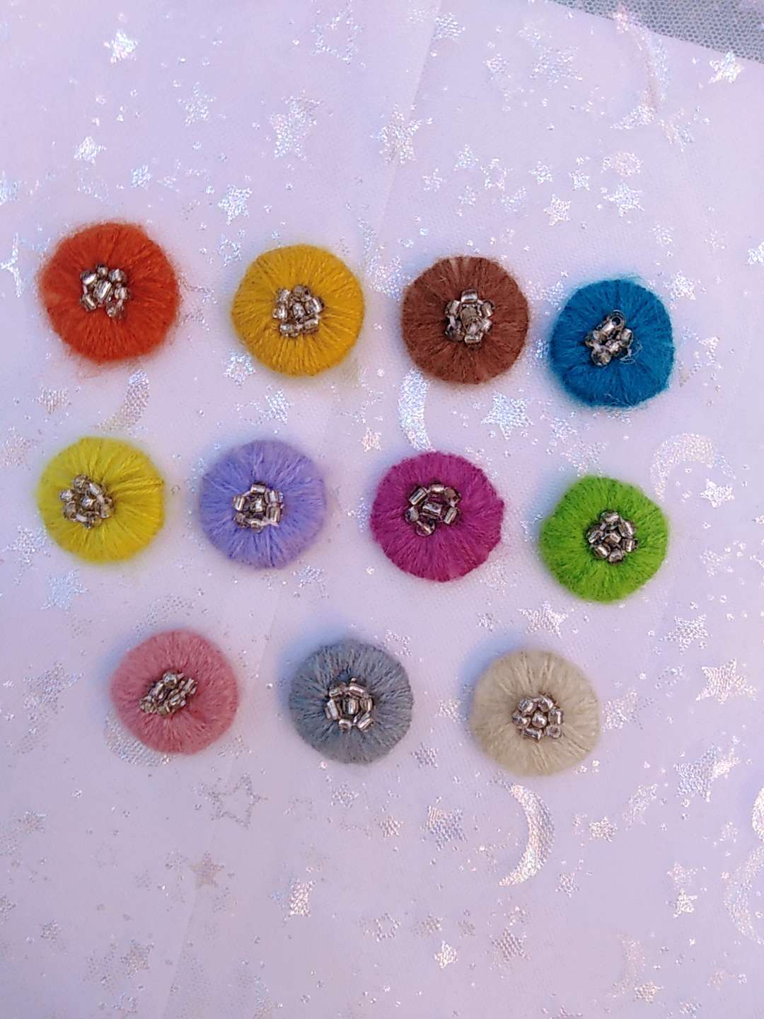 Kkspring mohair wound thread and beads small round thumbnail