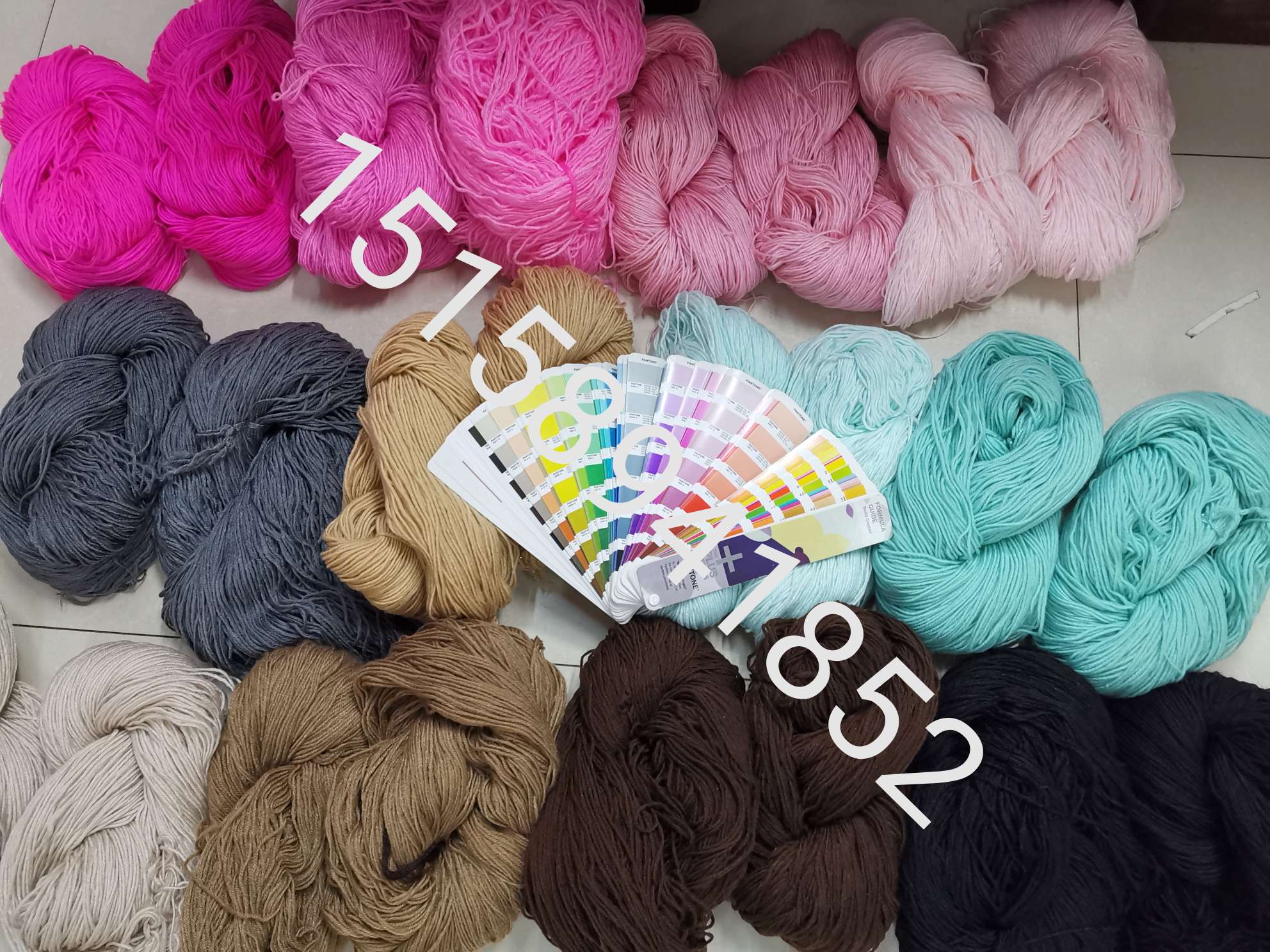 Hot-selling polyester yarn for handicrafts, Pantone color card colors available for custom dyeing
