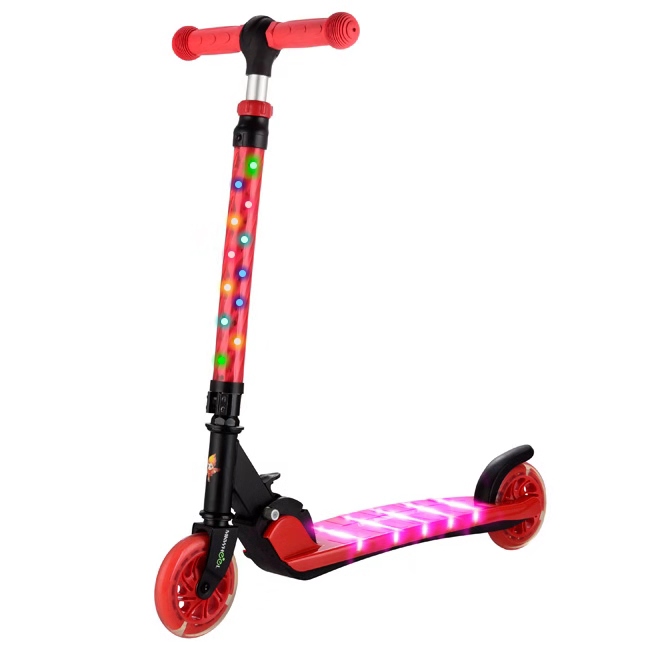Two-wheeled flatbed cart with lights and music