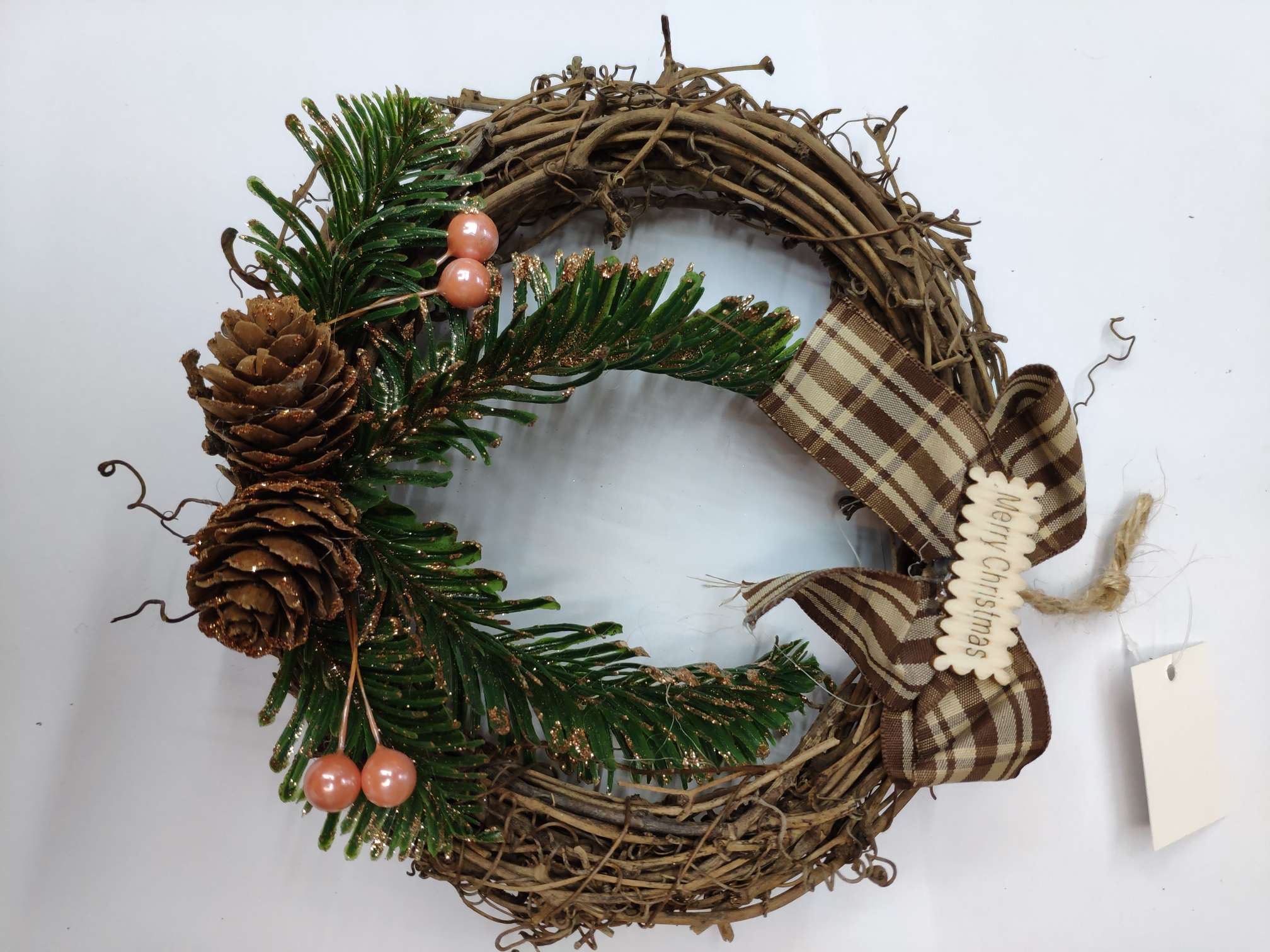 Christmas vine wreath pendant
