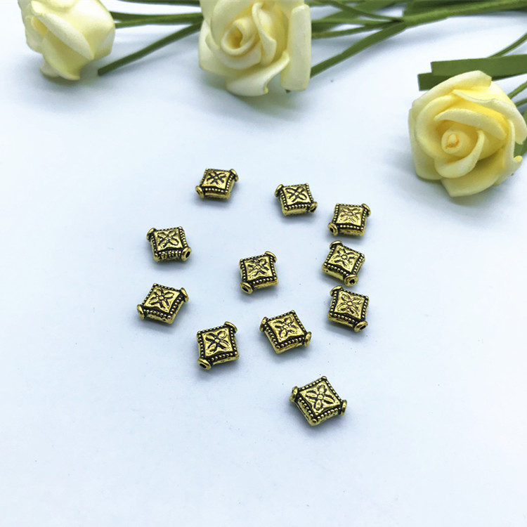 diy jewelry accessories, bracelets, necklaces, spacer beads, alloy cultural play strings, perforated beads details Picture