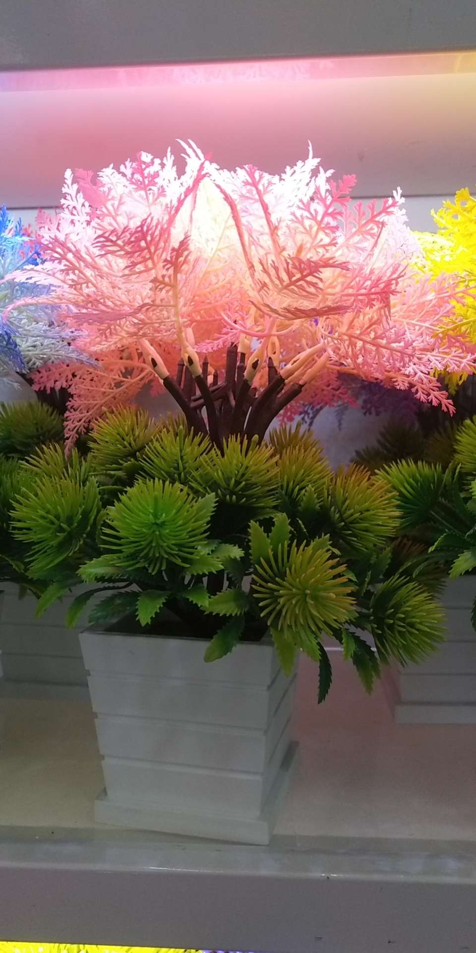 Pink aquatic plant office potted artificial flower bonsai