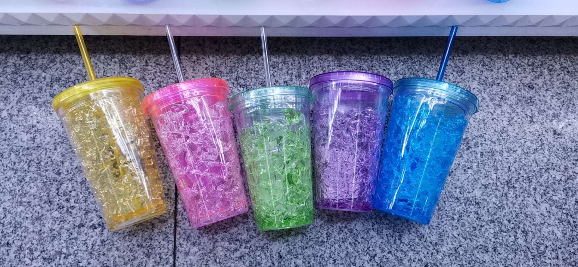 厂家直销夏日碎冰杯纯色简约