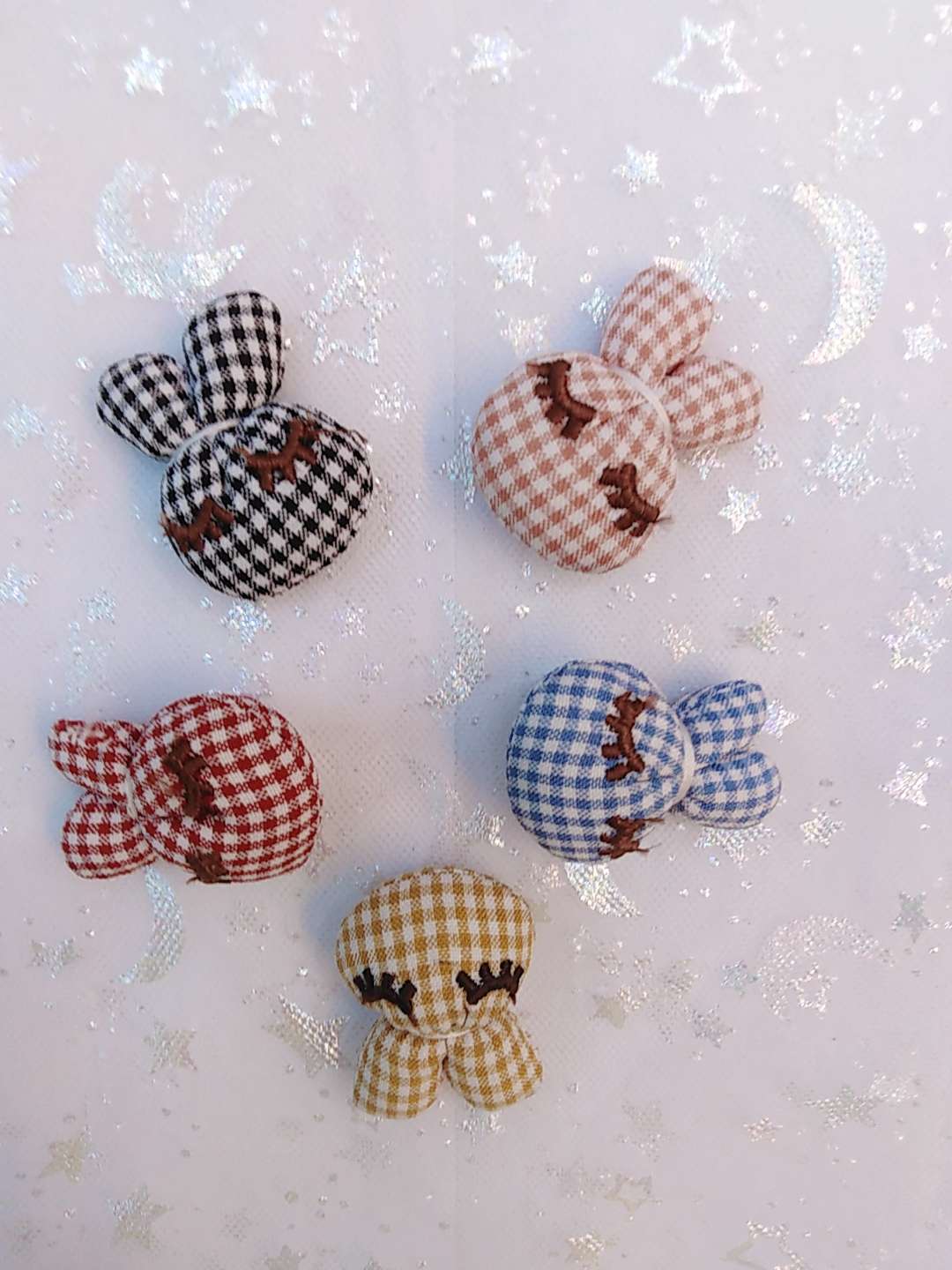 Open flower decoration: KKspring lattice closed eye rabbit head