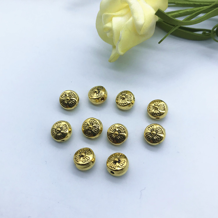 diy patterned alloy loose bead bracelet necklace spacer beads Item Picture