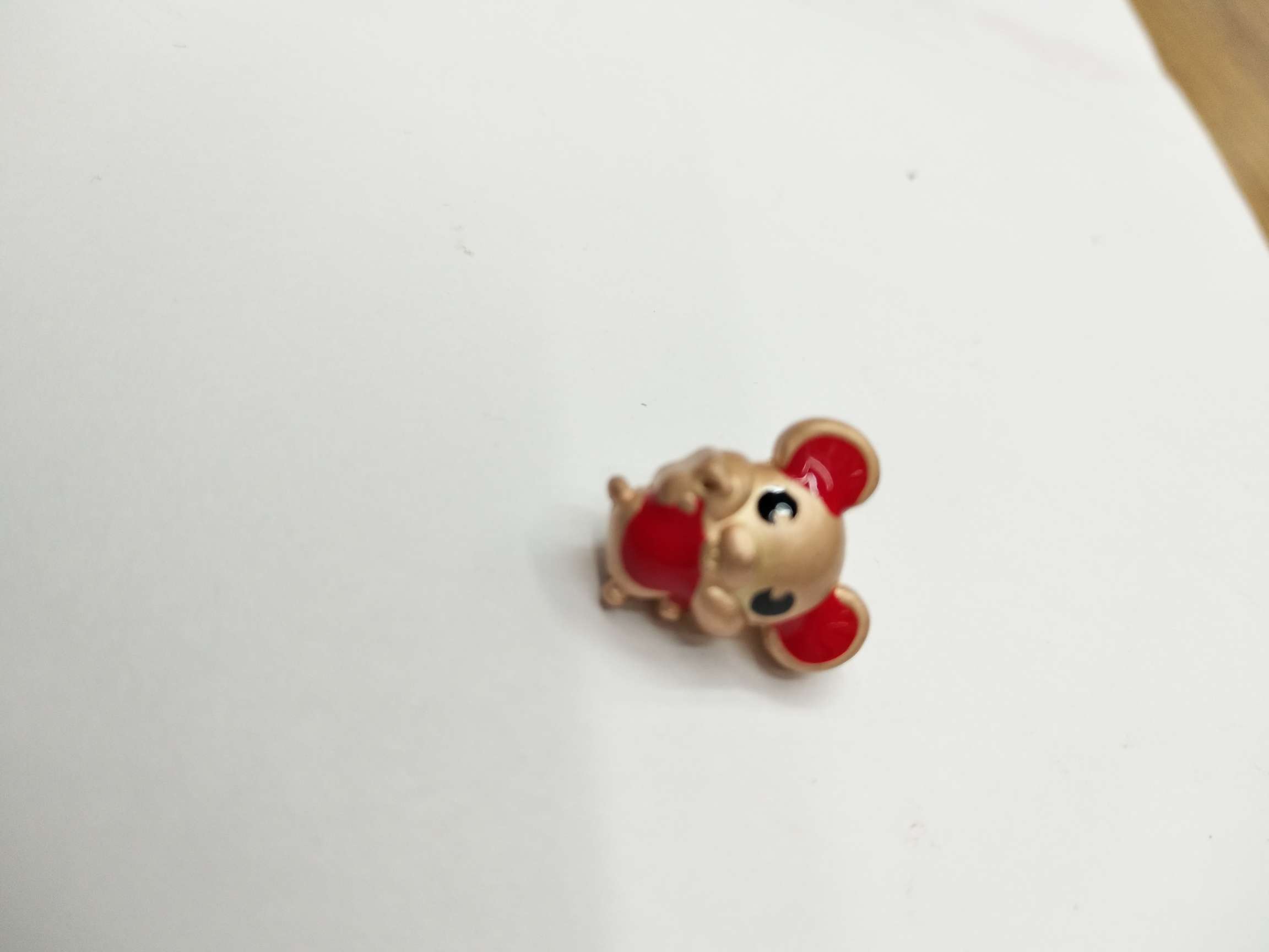 Japanese Simple Korean style jewelry accessories Perforated headdress earrings large hole cartoon mouse stereo (100ps/ bag) thumbnail