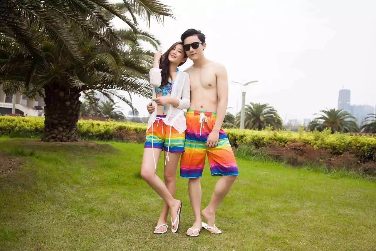 New summer beach trousers for men and women beach trousers for couples sport casual five minute shorts hot pants quick dry plus size thumbnail
