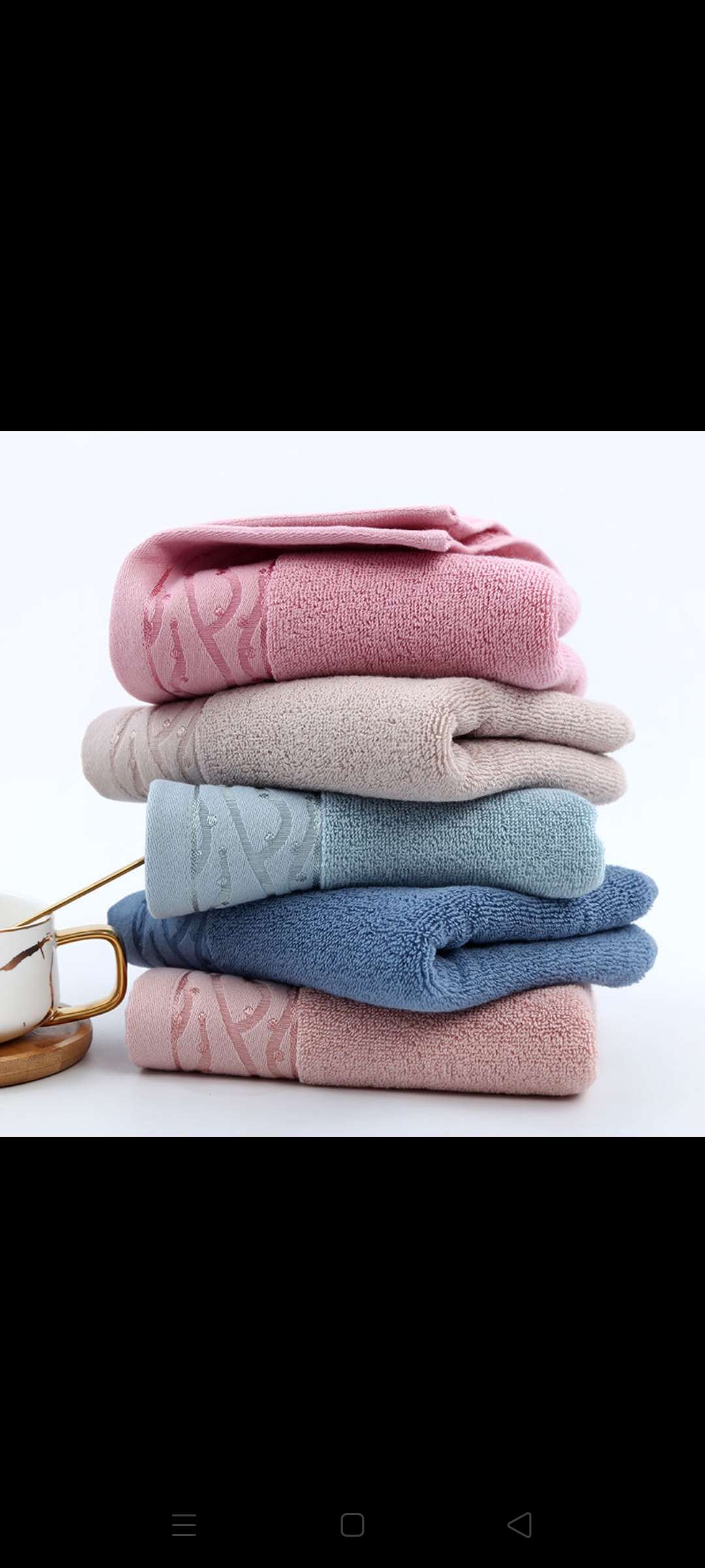 Fenlian gold thread forged edge towel, absorbs water and does not shed fibers