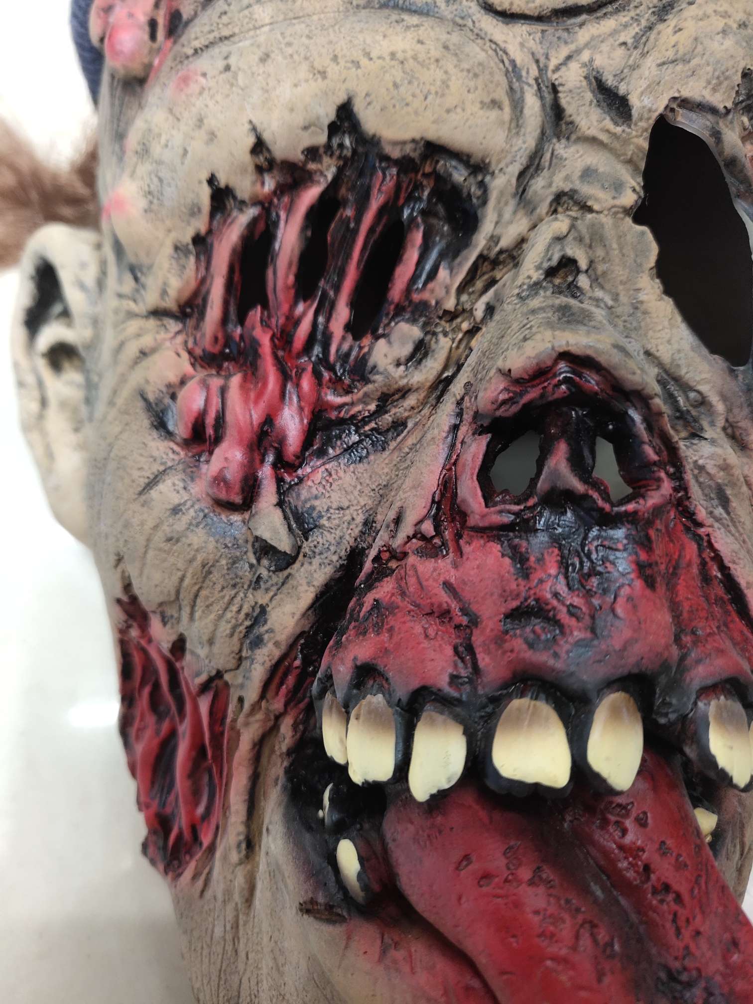 带帽乳胶鬼头骷髅头面具产品图