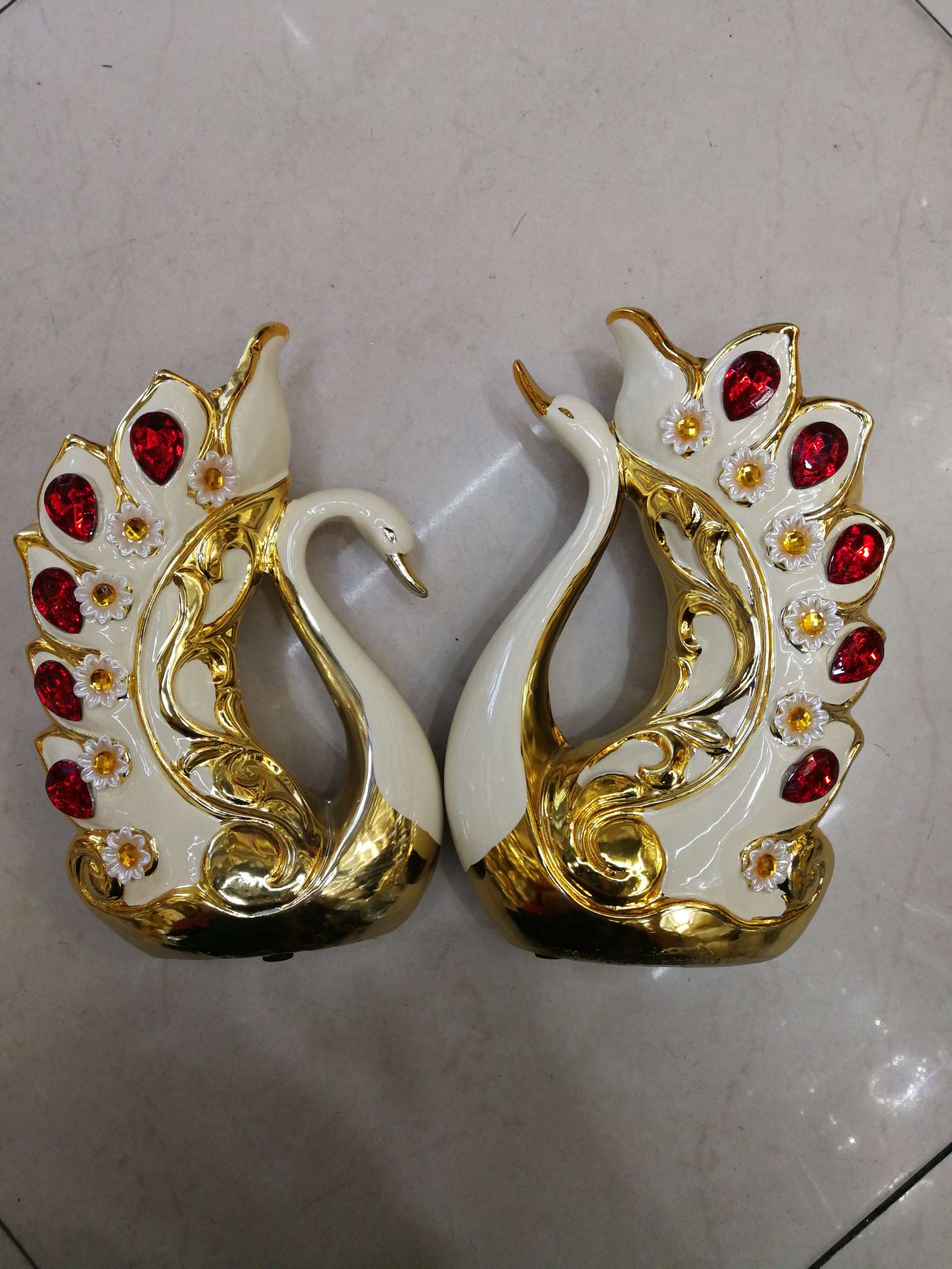 Swan Ceramic Ornament 702-2 Ceramic Ornament 1