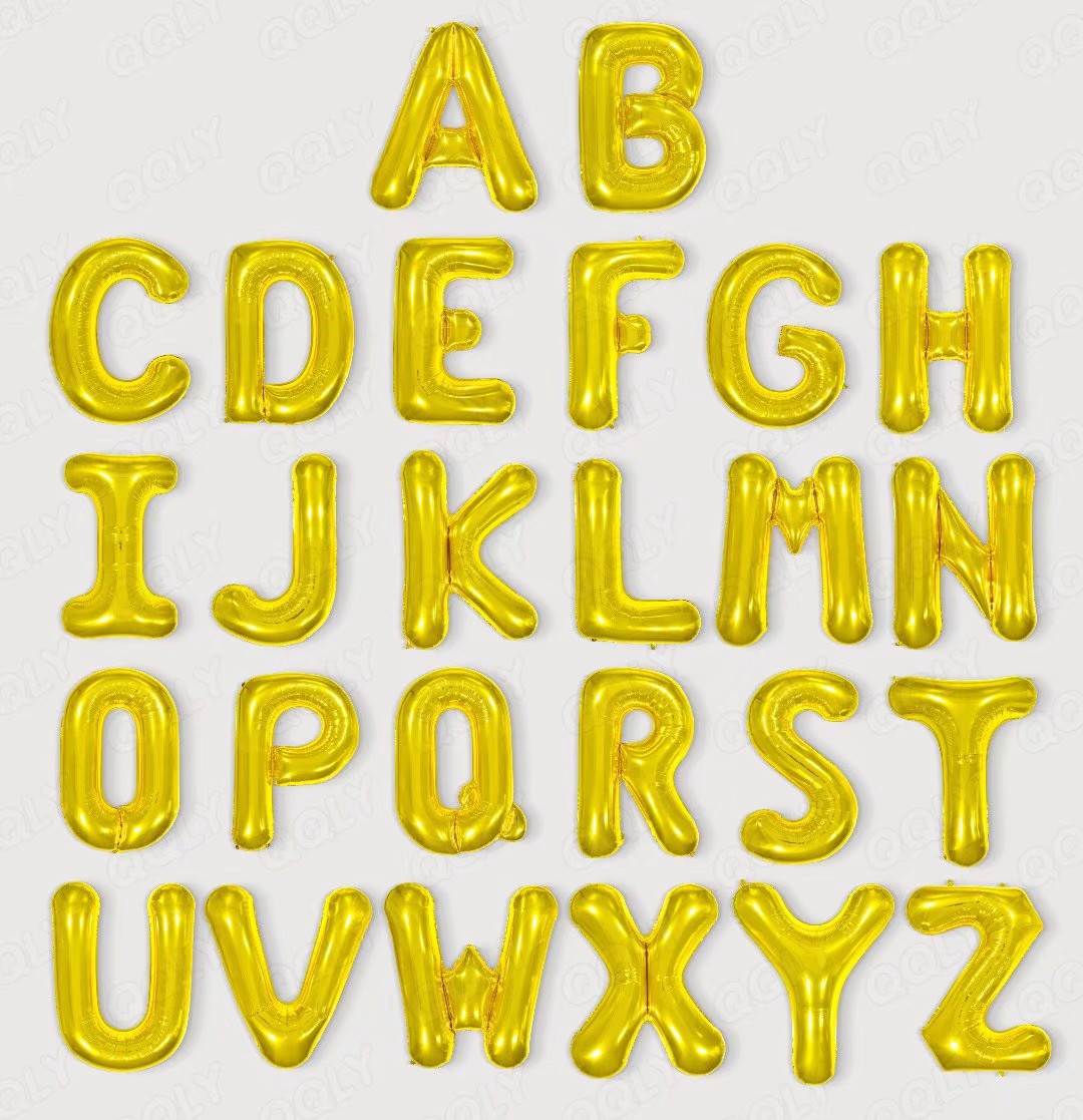 Aluminum film letter balloon 16 inches thumbnail