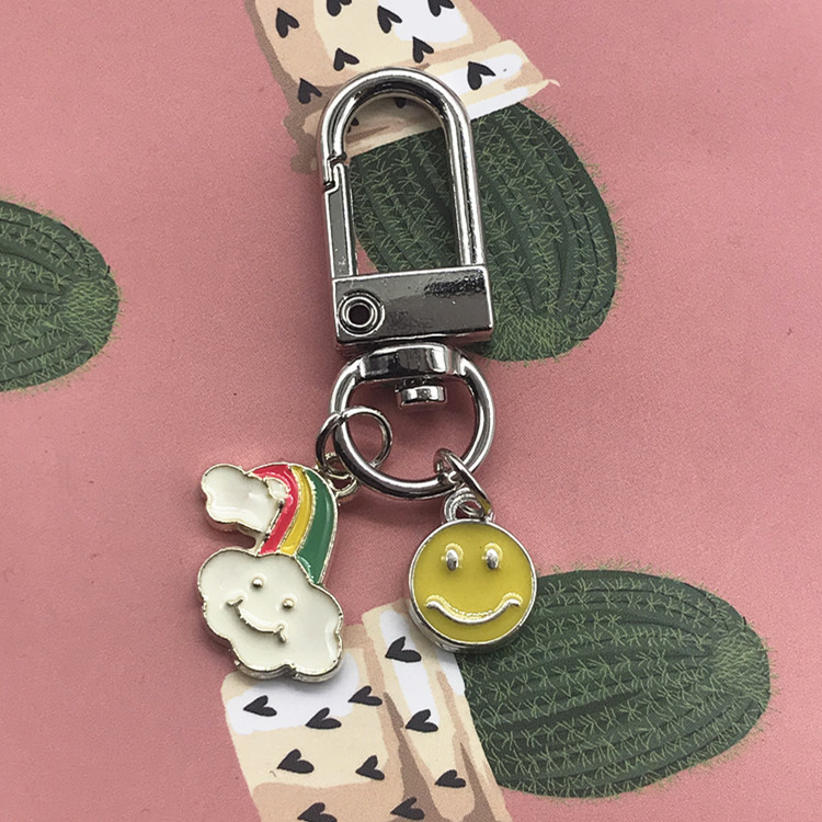 可爱卡通钥匙挂件潮个性圈书包挂饰汽车饰品钥匙扣26个字母可挑选详情图6