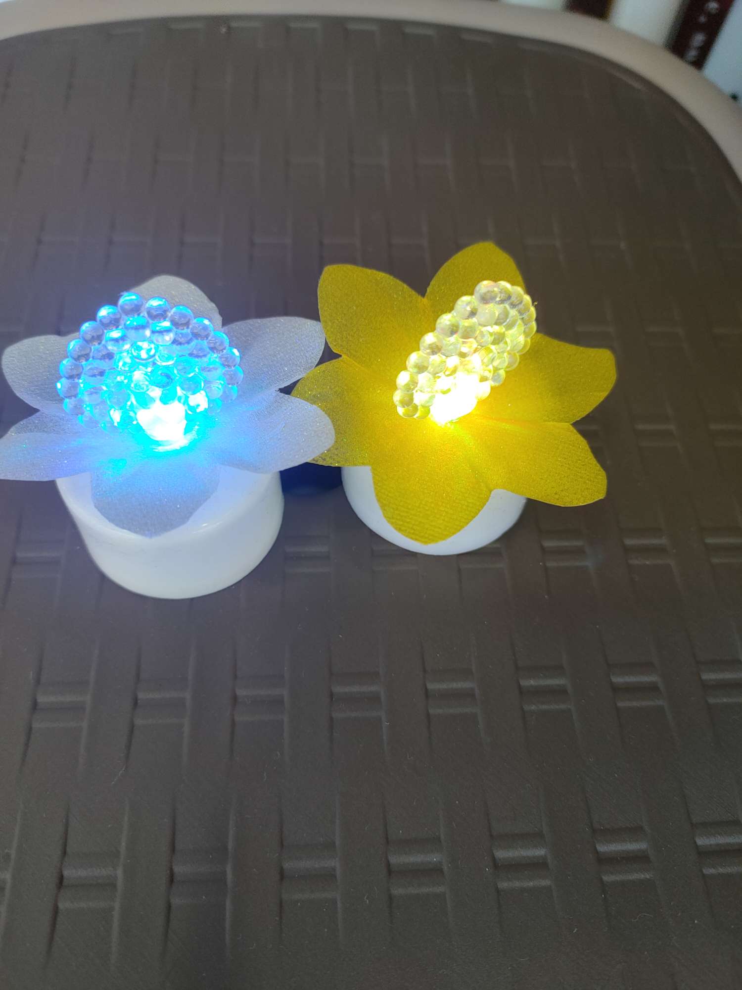 Vela con corazón de melocotón cristal