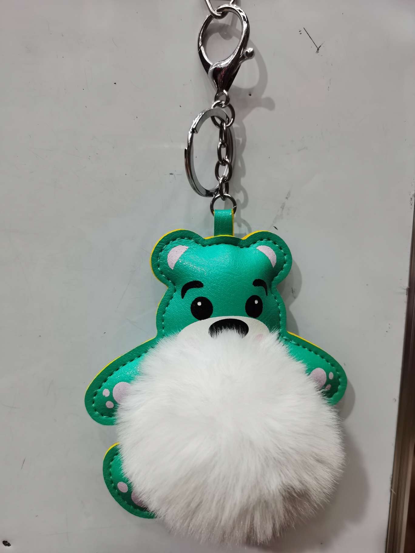 Qilisa trinket hollow-out bear hair ball key chain thumbnail