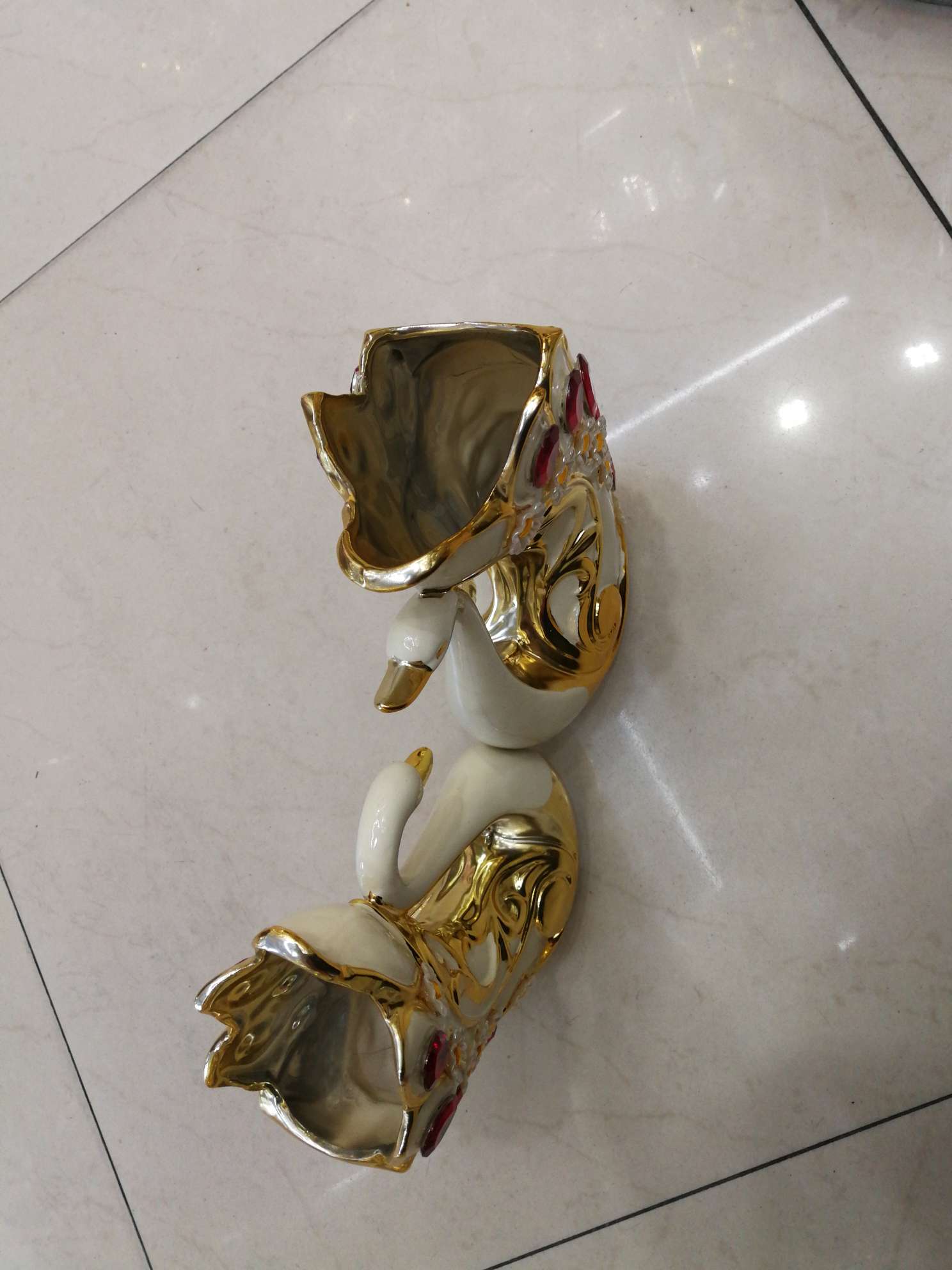 Swan Ceramic Ornament 702-2 Ceramic Ornament 1 details Picture