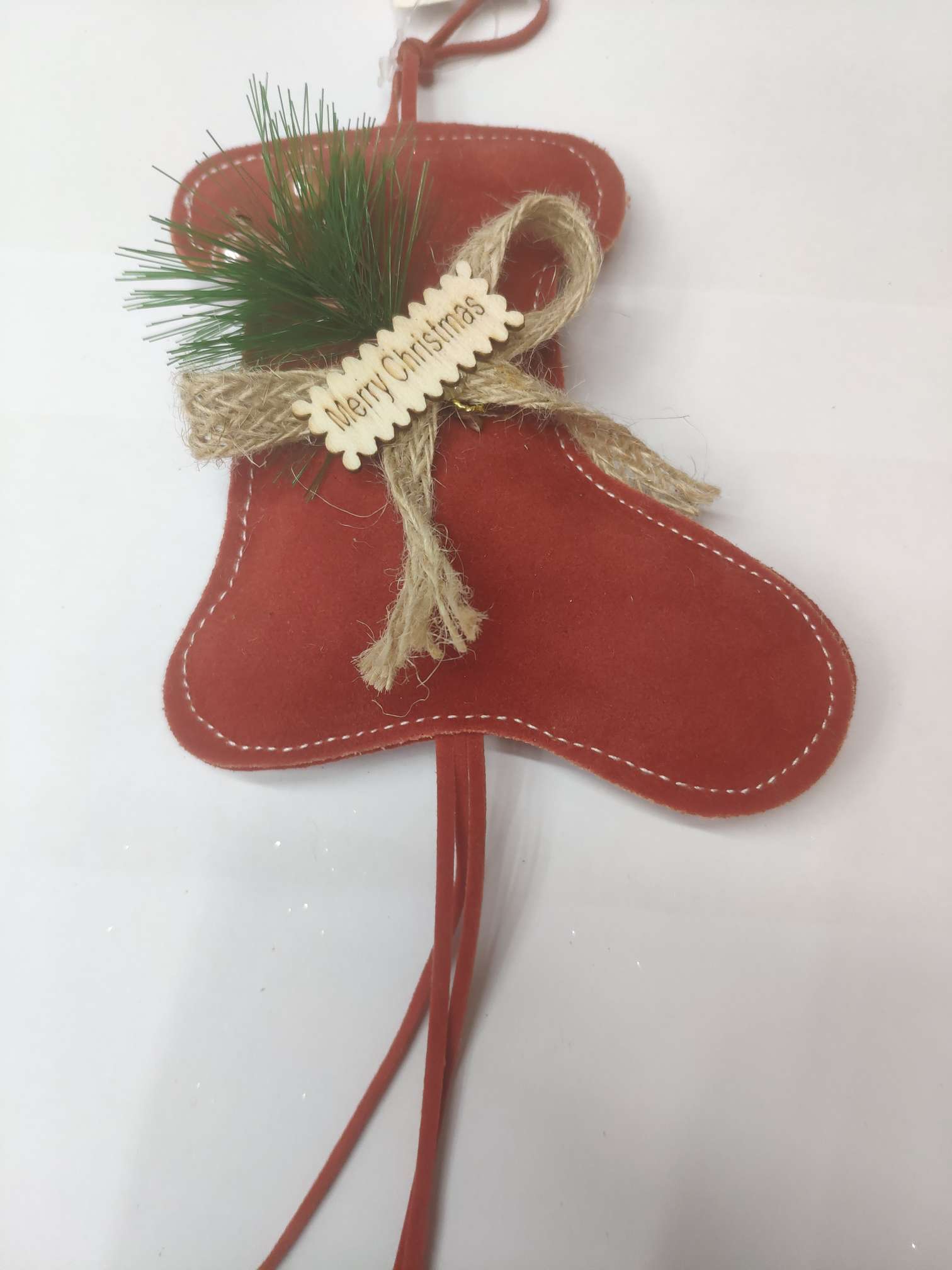 Christmas imitation leather cloth art small pendant thumbnail