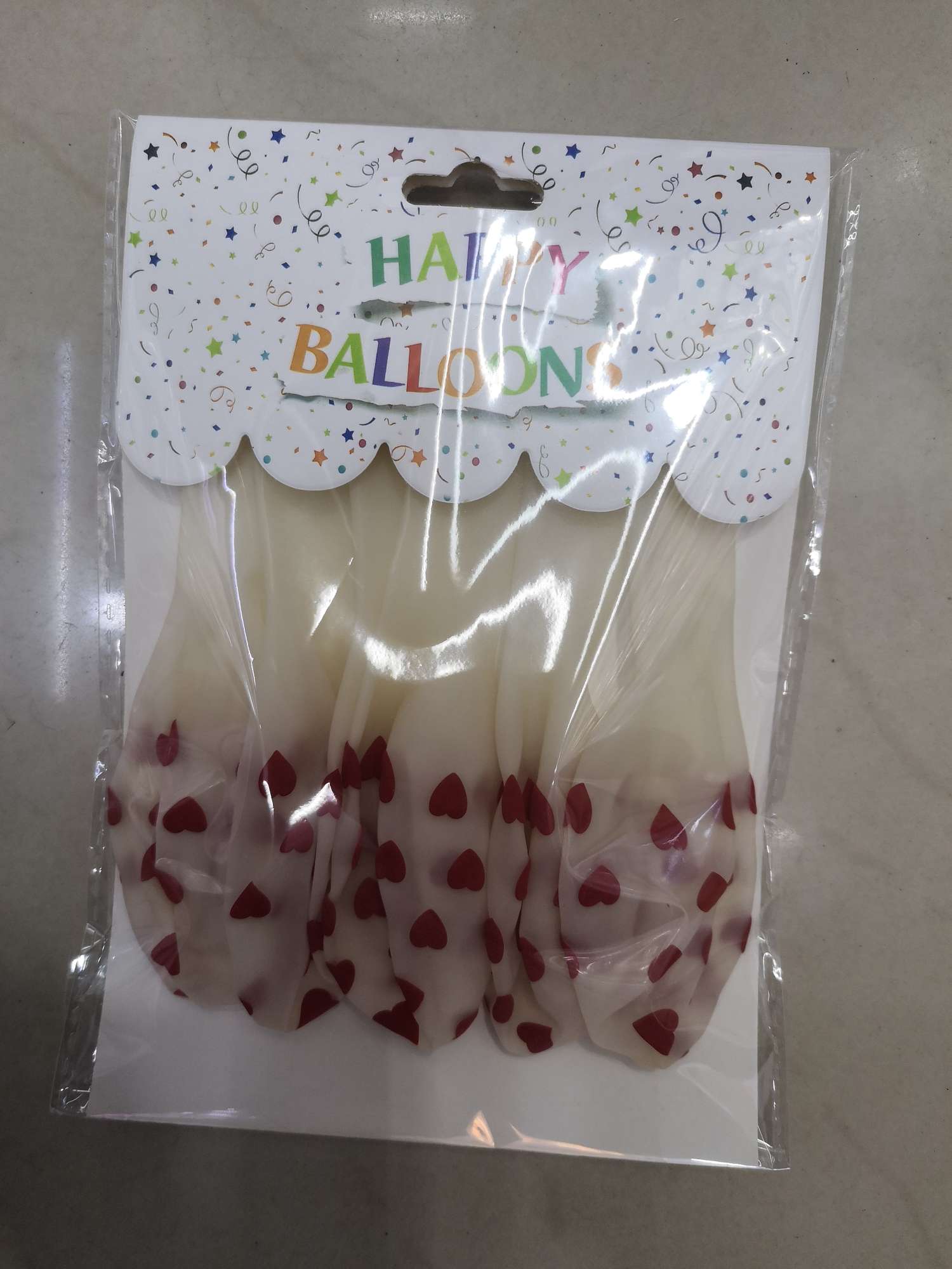 Wholesale of 12-inch transparent balloon printed heart-shaped party decoration supplies