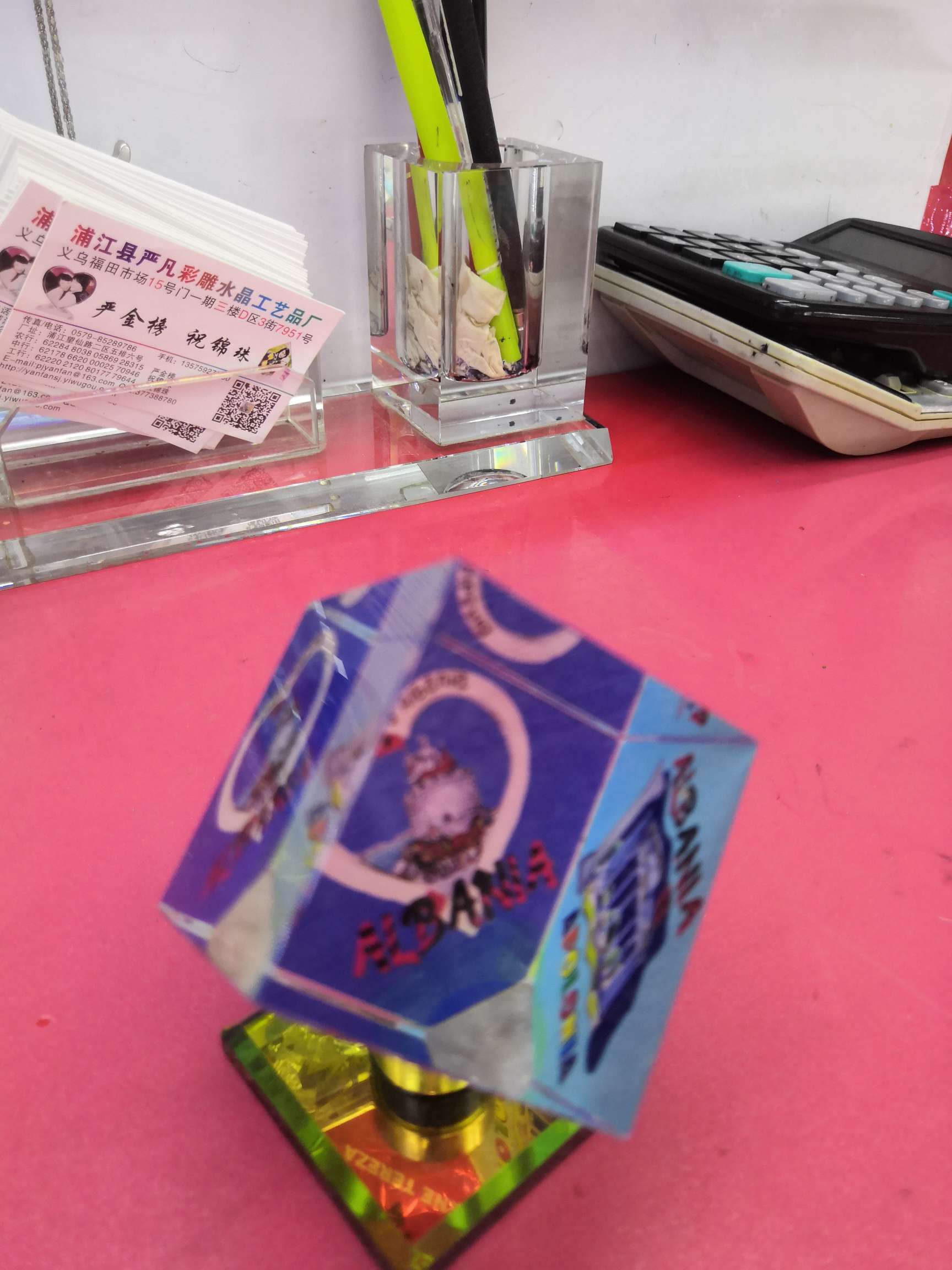 Yan fan crystal craft 7951 cristal girando cubos details Picture