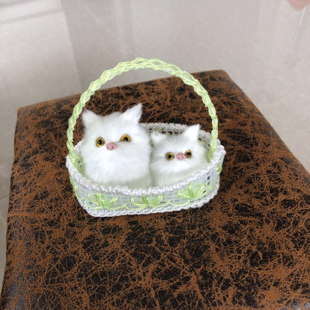 2号提篮情侣声控猫仿真猫咪可爱摆件景区热卖拍手会叫旅游纪念品详情图7