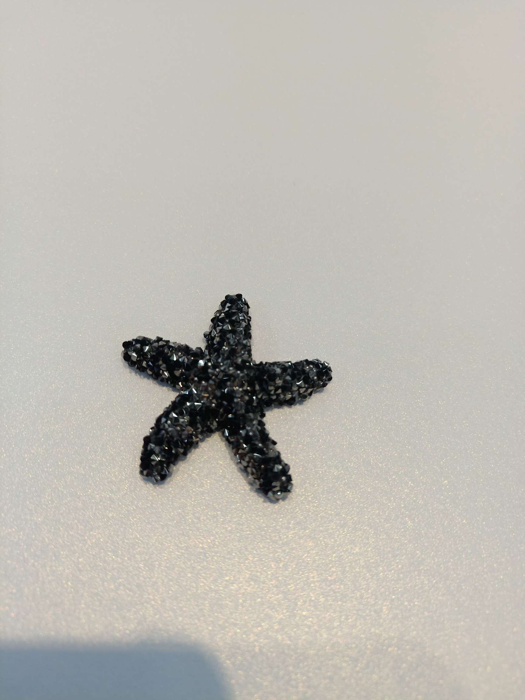 Black and silver rhinestone