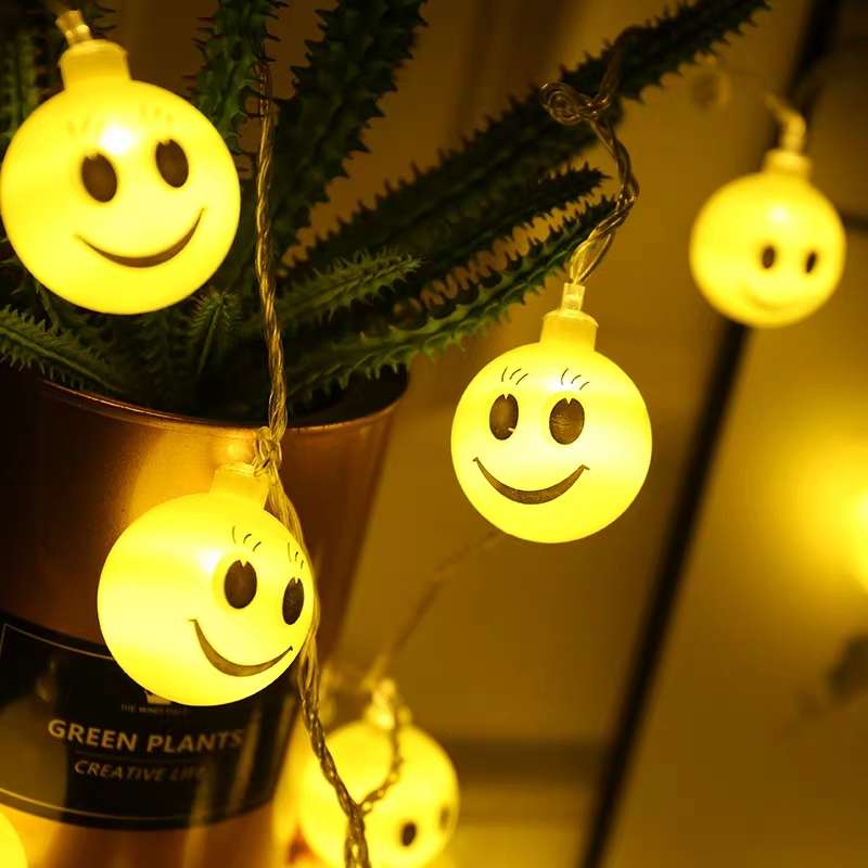 led festival lights, colorful lights, light strings, emoticons, battery boxes, room decorations, romantic girlish hearts, Internet red lights Specification image