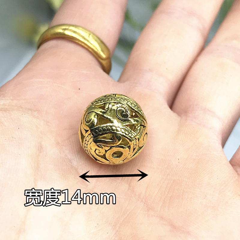 DIY jewelry accessory bracelet, alloy carved scattered beads, retro hollowed-out Item Picture