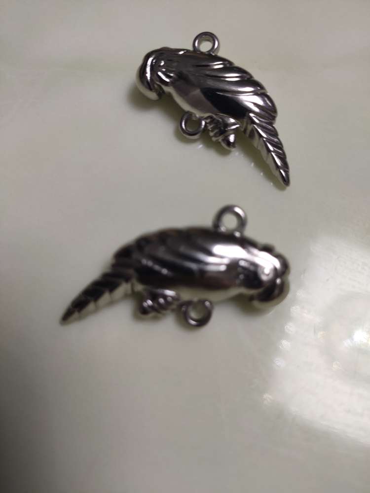 Parrot Pendant Ccb Material Electroplated White K details Picture