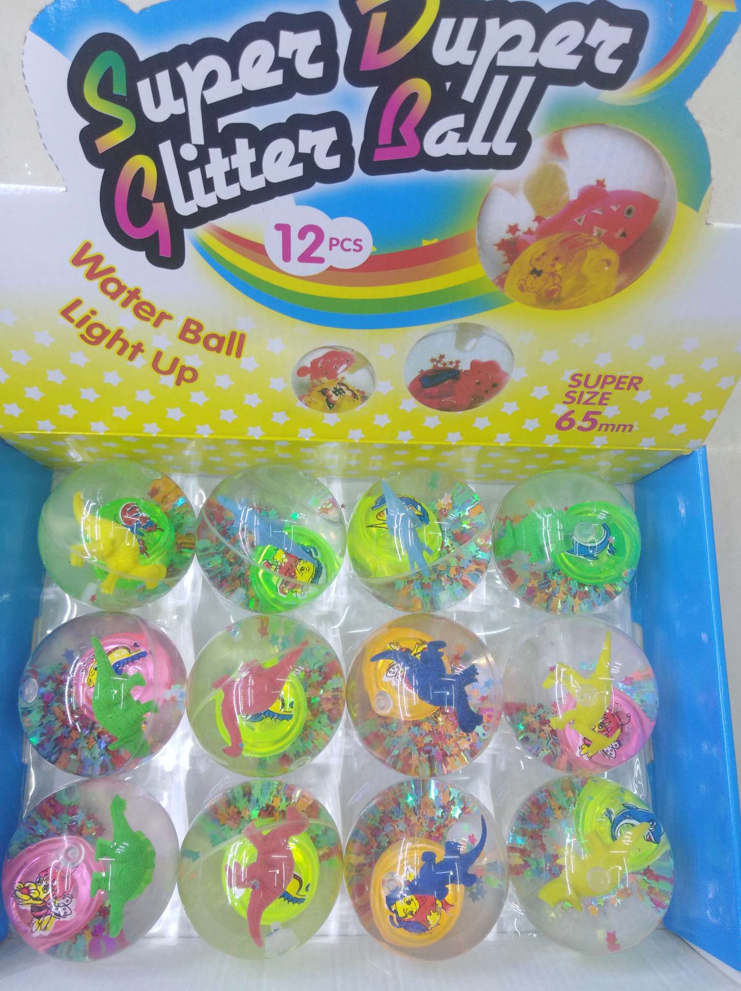 65MM colorful dinosaur doll Elastic flash TPU crystal ball thumbnail