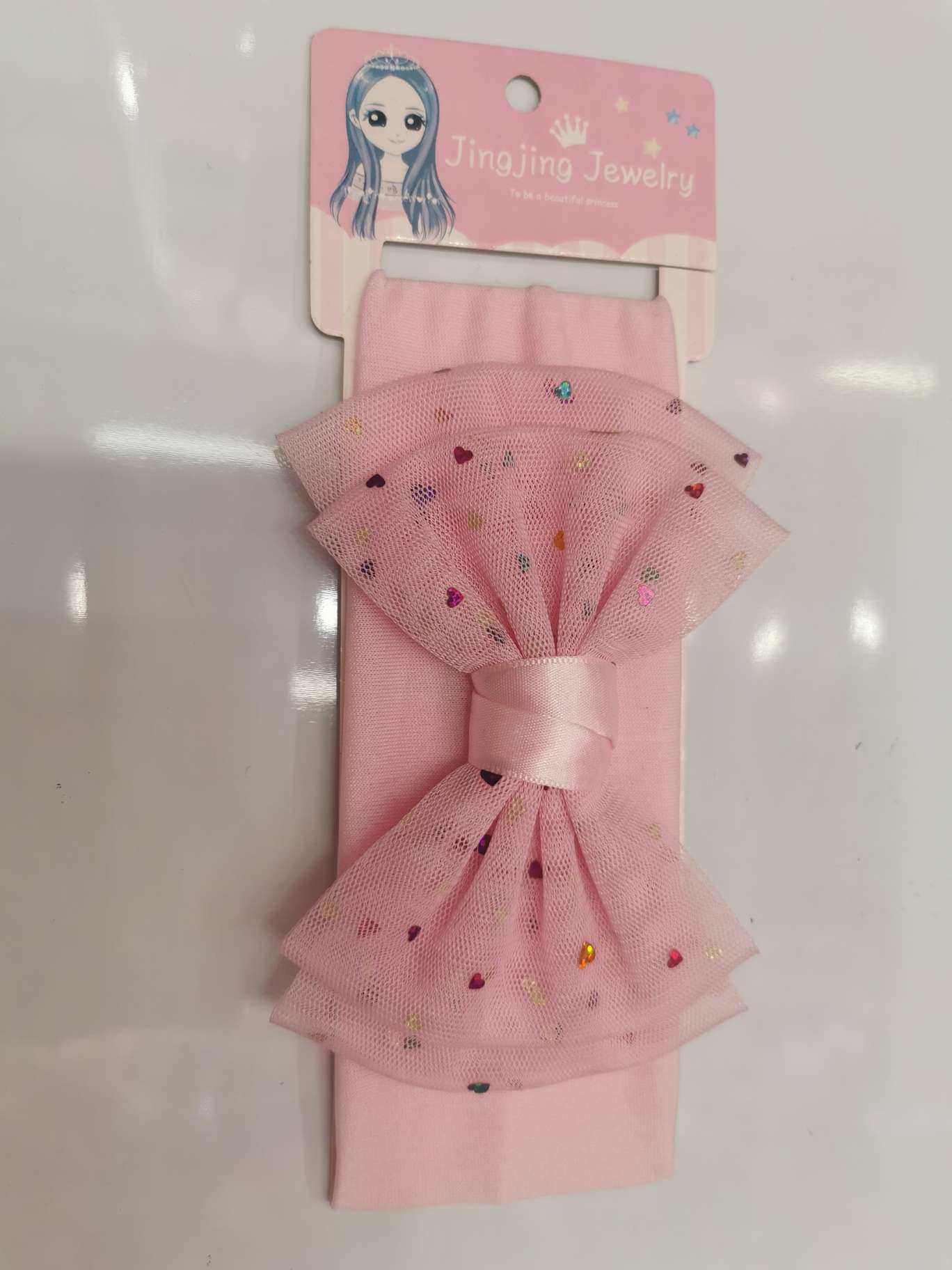 Colorful sequined bow tie children's hair band Specification image