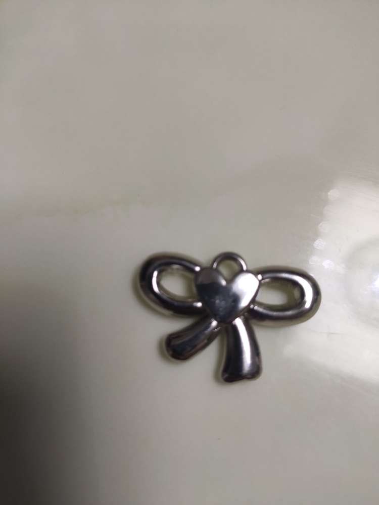 Bow Pendant Ccb Material, Electroplated White K