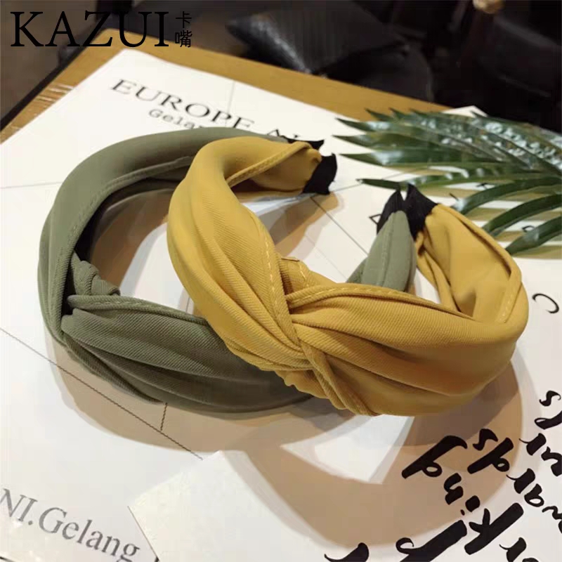 Cloth cross web celebrity hot style 6 cm wide hair hoop thumbnail