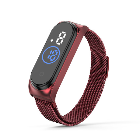 Pantalla táctil reloj electrónico a prueba de agua milan correa de hierro absorbente para eventos regalar venta directa de fábrica reloj LED pequeño regalo juguetes electrónicos de alta altura 1 Application Scenario
