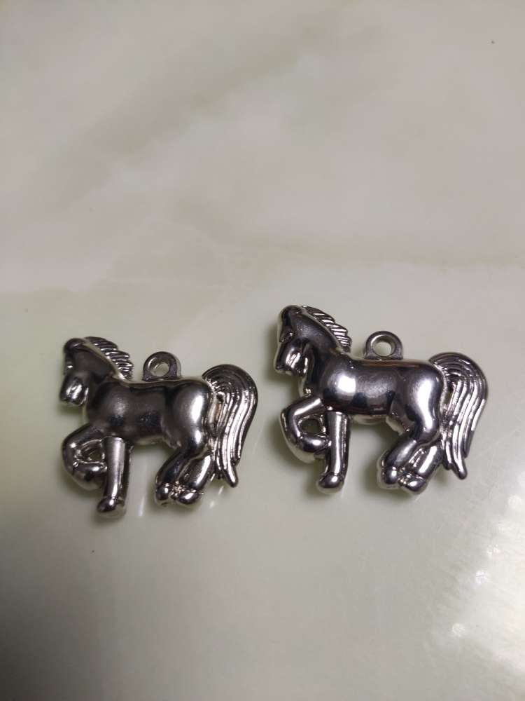Horse Pendant Ccb Material Electroplated White 'K details Picture
