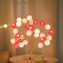 树灯led彩灯彩色棉线球装饰灯家庭浪漫房间创意灯