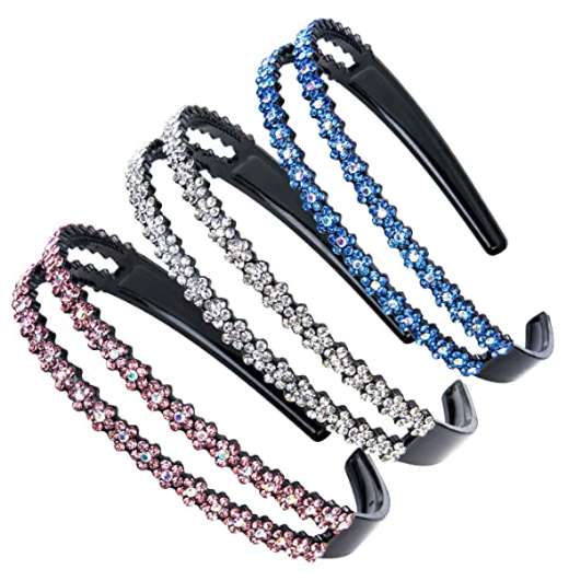 Rhinestone hair hoop anti-slip hair grottoes web celebrity set with drill pressure hair hoop female bangs hair clip hair clip hair accessories pearl out 11 thumbnail