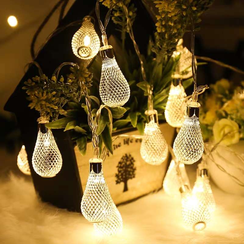 Colorful light strings, iron art battery lights, girlish room decoration, dormitory decoration, Instagram Internet celebrity romance