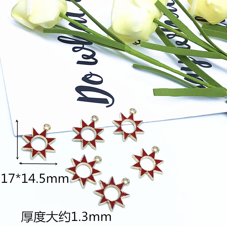DIY jewelry accessories, alloy painting oil pendants, hanging ropes, decorative items Item Picture