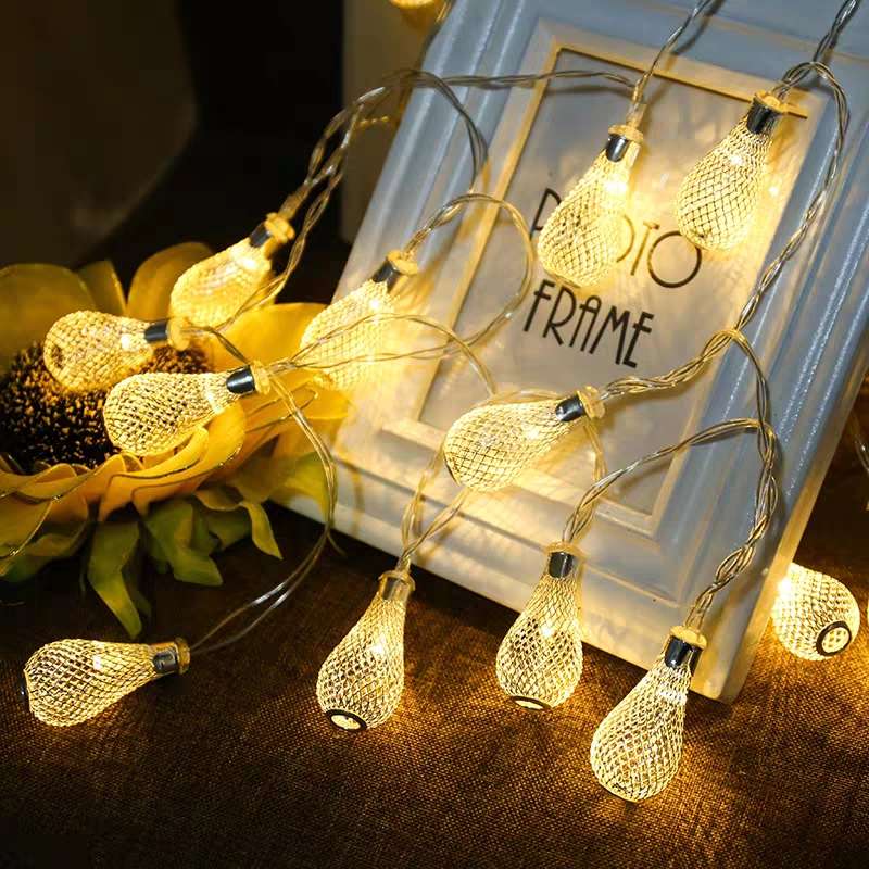 Colorful light strings, iron art battery lights, girlish room decoration, dormitory decoration, Instagram Internet celebrity romance details Picture