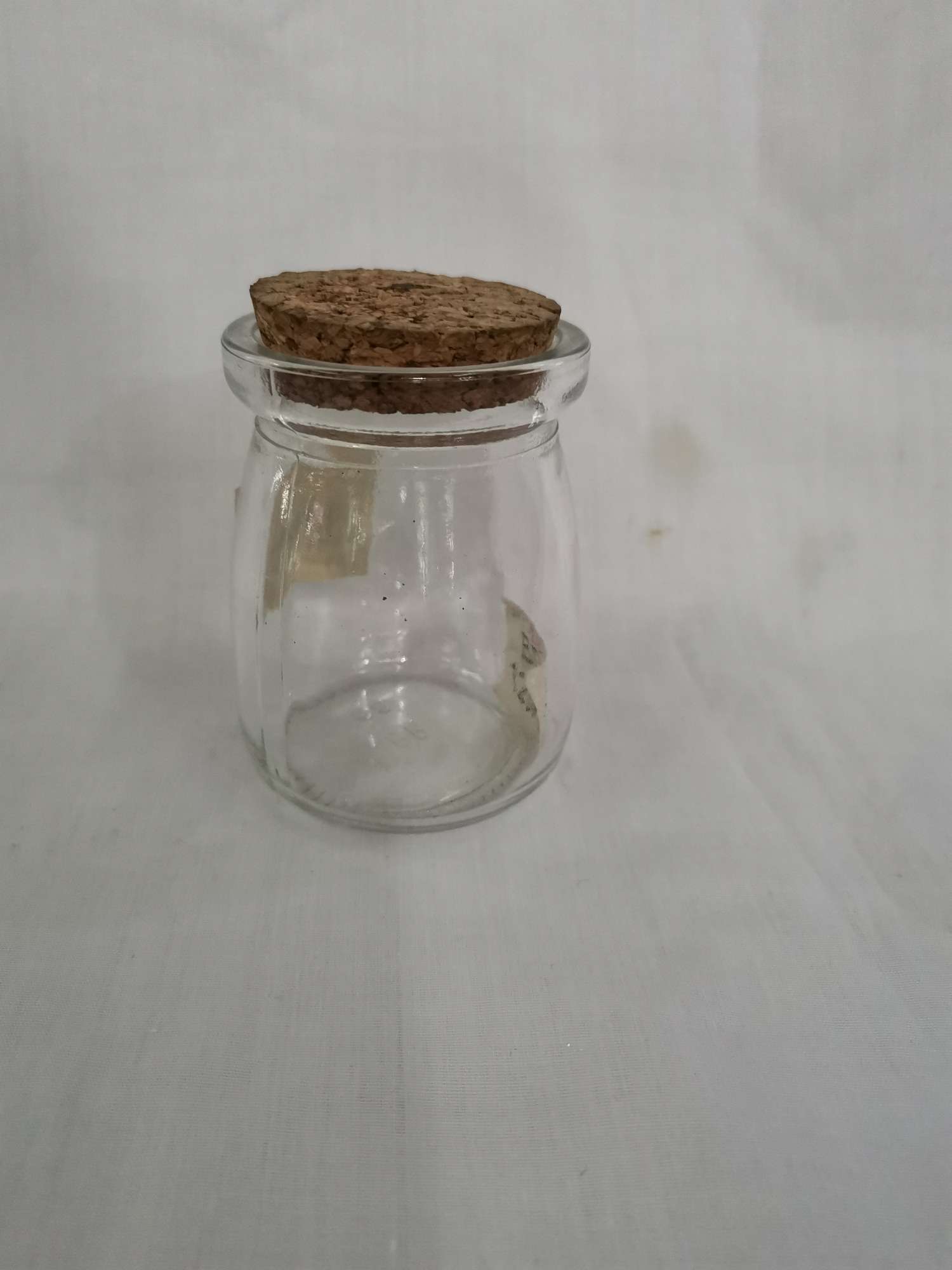 The glass pudding bottles.